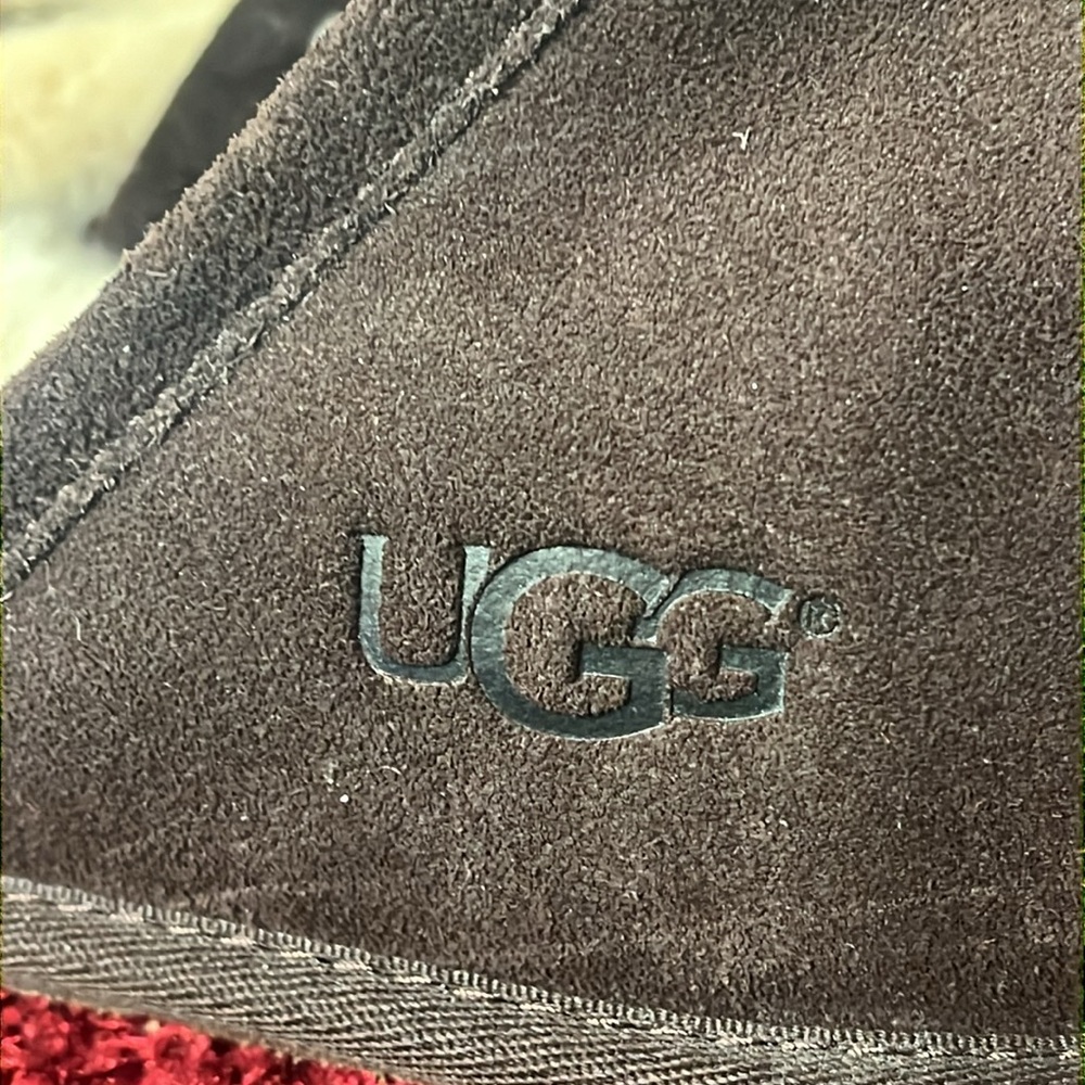 UGG Scuff Brown suede Slippers Size 11 - Picture 6 of 13